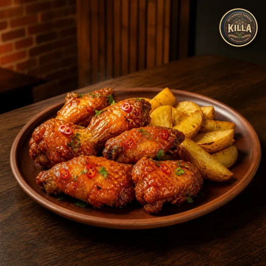 Alitas Aguaymanto Spicy de la carta Taproom Killa