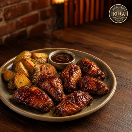 Alitas en Salsa Maca BBQ de la carta Taproom Killa