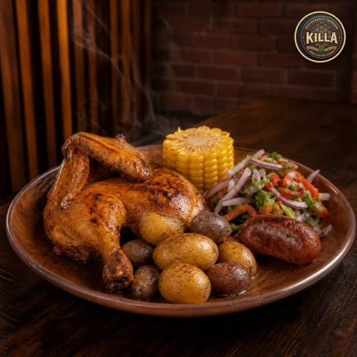 Pollo a la Leña de la carta Taproom Killa